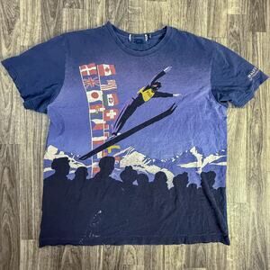 Polo Ralph Lauren Ski Patinage * Bobsleigh Vintage Graphic T-Shirt